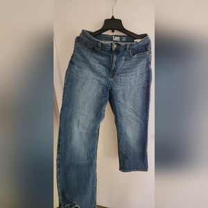 Lee - crop jeans; relaxed high rise